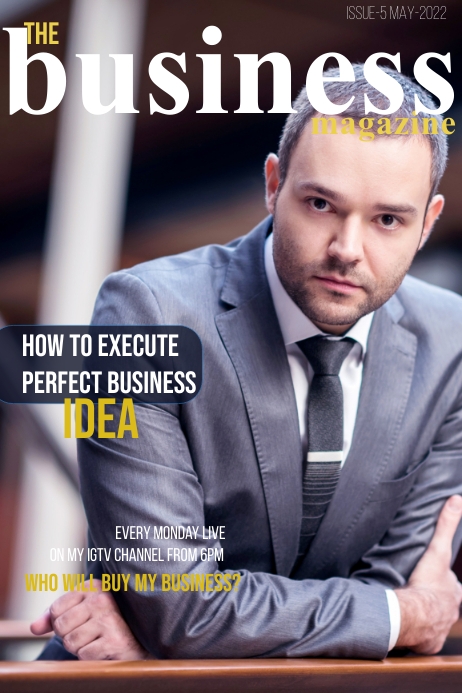 Magazine cover (56) Cartaz template