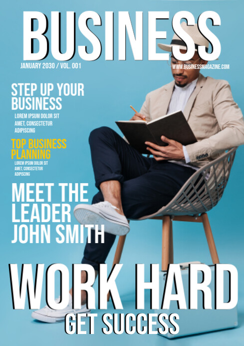 Magazine cover design template | Businessman | PosterMyWall