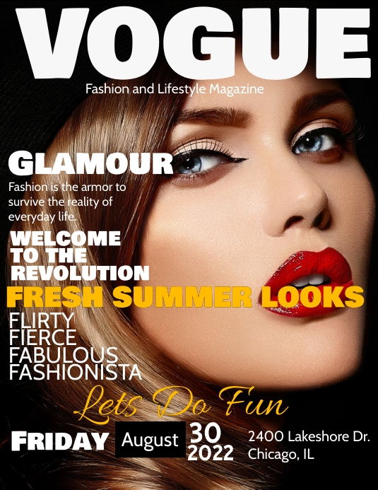 Magazine cover design template | model | PosterMyWall