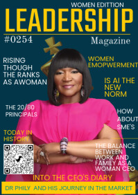 Magazine Leadership Coverage Example Leadership Magazine Cover A3 Template | PosterMyWall