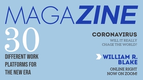 Magazine Cover Zoom Meeting Background Presentation (16:9) template