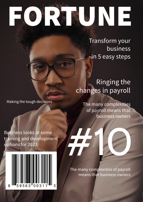 Create Magazine Cover Template