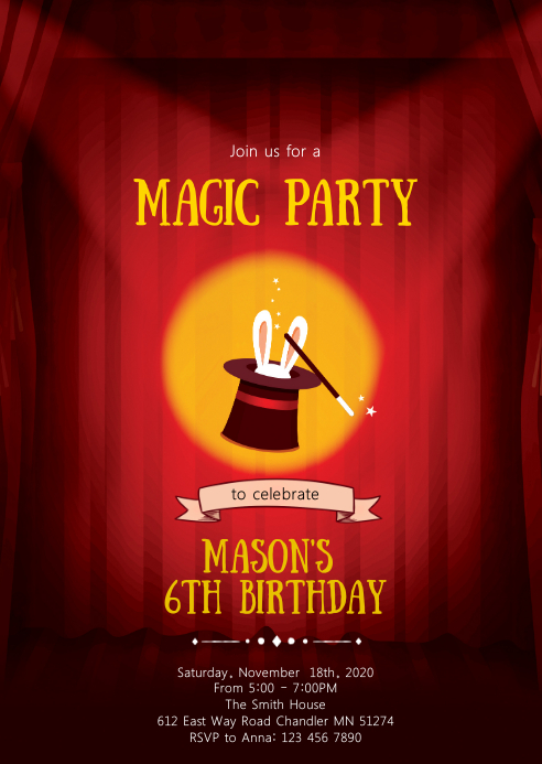 Magic Box Invitations Magic Box Invitation Template