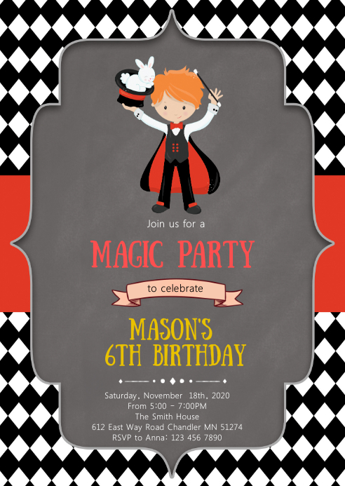 Magic Box Invitations Magic Box Invitation Template