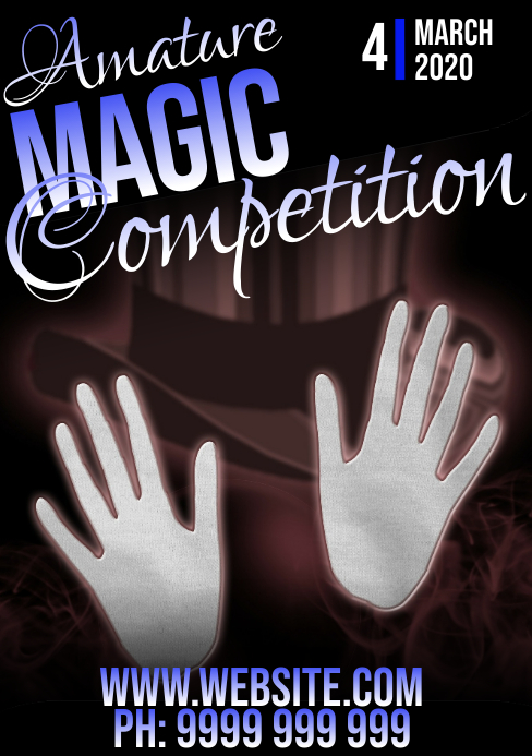 Magic Math Competition Poster Magic Competition Template | PosterMyWall