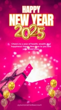 magic happy new year video Instagram Story template