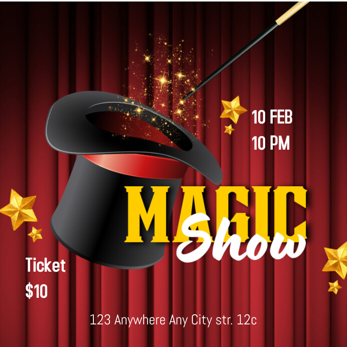 Magic Show Thumbnail magic show Template | PosterMyWall