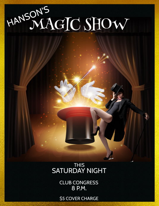 MAGIC SHOW Template PosterMyWall