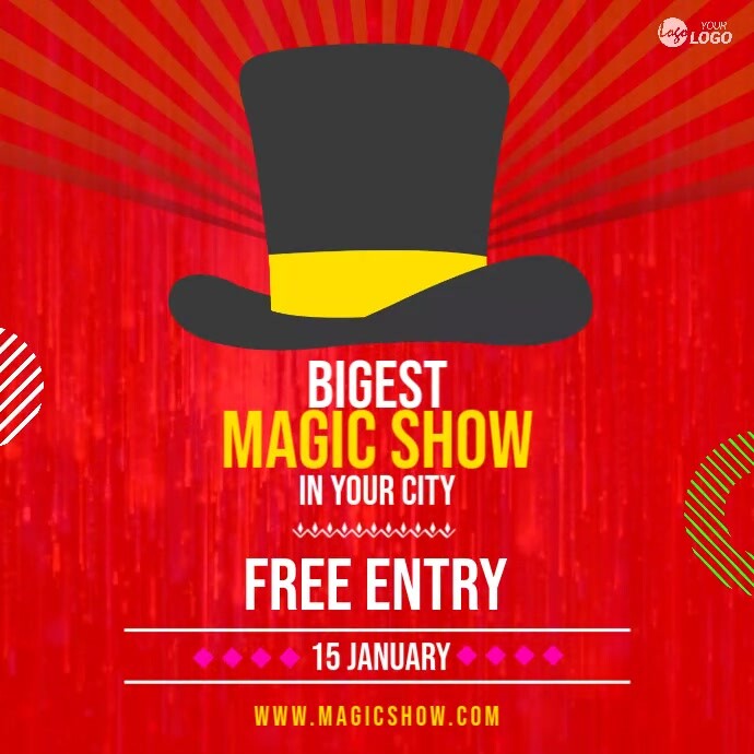 Magic Show Event Post Instagram-Beitrag template