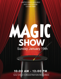 Magic Show Event Poster template Flyer (US Letter)