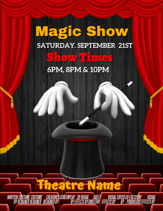 Magic Show Template PosterMyWall