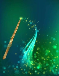 Magic wand Рекламная листовка (US Letter) template