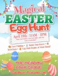 Magical Easter Egg Hunt Flyer (US Letter) template