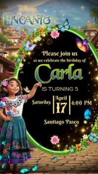 Magical Garden Birthday Invite Instagram Reel template