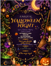 黑色 Halloween Party Flyer Template