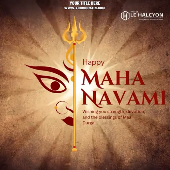 Maha Navami Instagram Post template