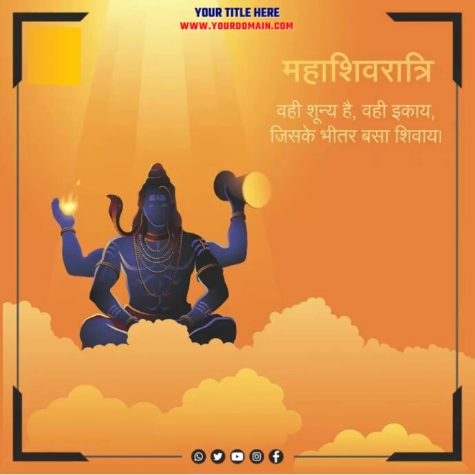 9 Ratri Design Plantilla de Maha shiv ratri | PosterMyWall