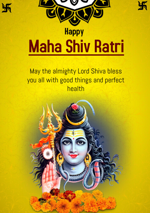 Copy of Maha Shiv Ratri Wishing Poster Template | PosterMyWall