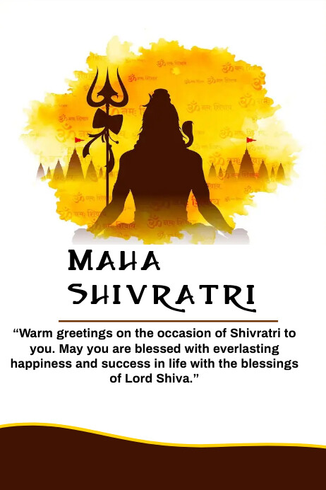 maha shivratri Cartaz template