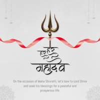 Maha Shivratri Instagram Post template