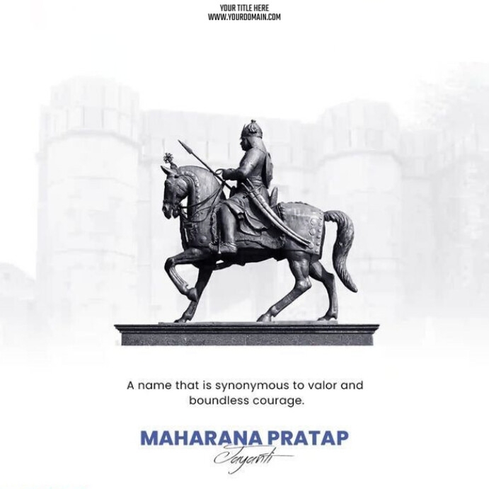 Maharana Pratap Jayanti Instagram Post template