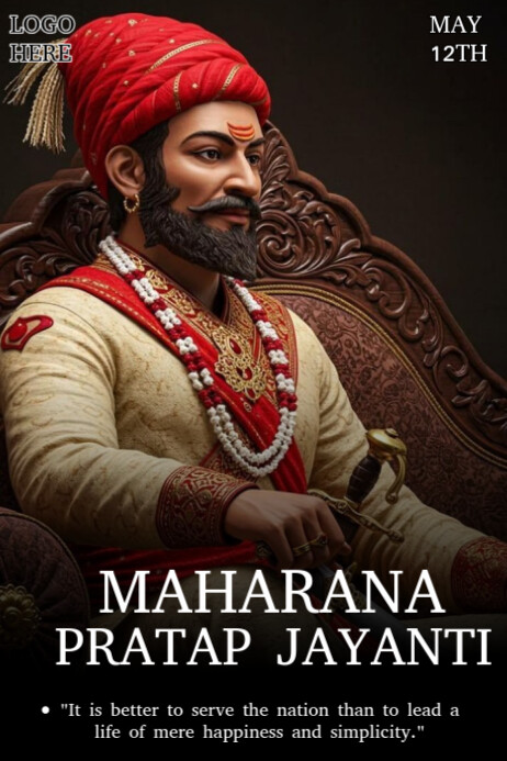 Maharana pratap jayanti Poster template