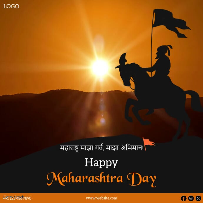 Maharashtra Day Instagram Post Template