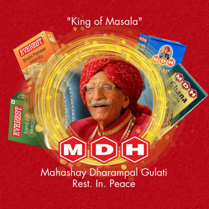Dharampal Gulati MDH R.I.P Template | PosterMyWall