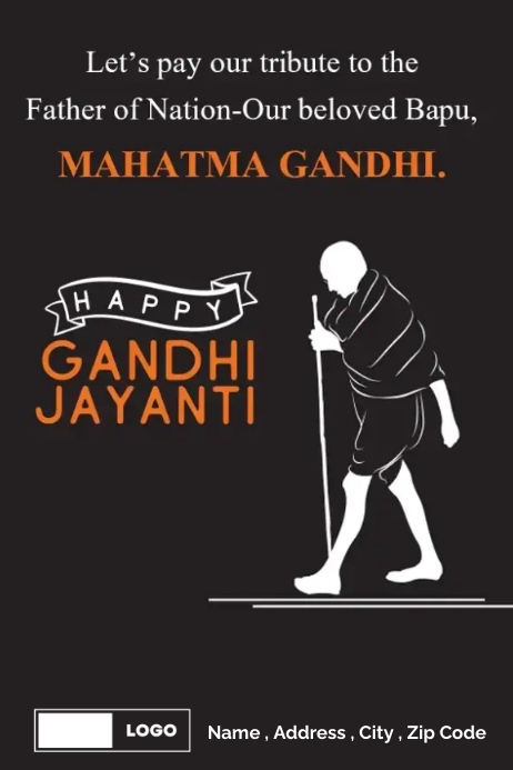 Mahatma Gandhi Jayanti, Mahatma Gandhi, India 海报 template