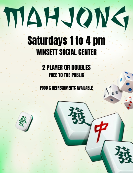 MAHJONG Template PosterMyWall