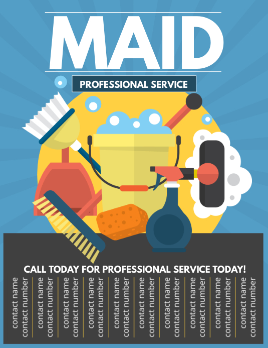 Maid Flyer (US Letter) template