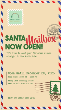 Orange Santa Mailbox Event Instagram Story Template