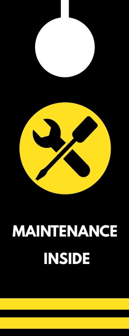 Maintenance Inside Door Hanger Template PosterMyWall