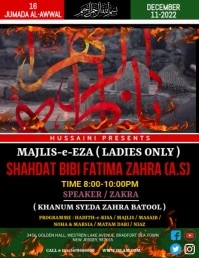 Majlis Bibi Fatima Zahra (A.S) Flyer template