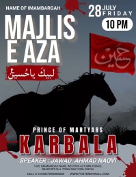 Majlis E Eza, Karbala, Chehlum Flyer (US Letter) template