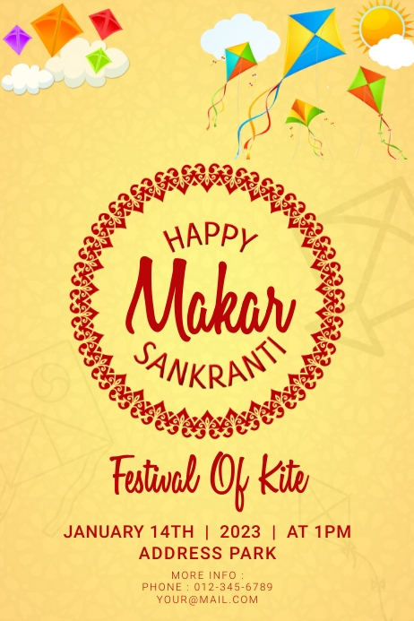 makar sankranti Poster template