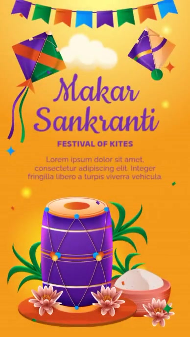 makar sankranti Instagram Story template