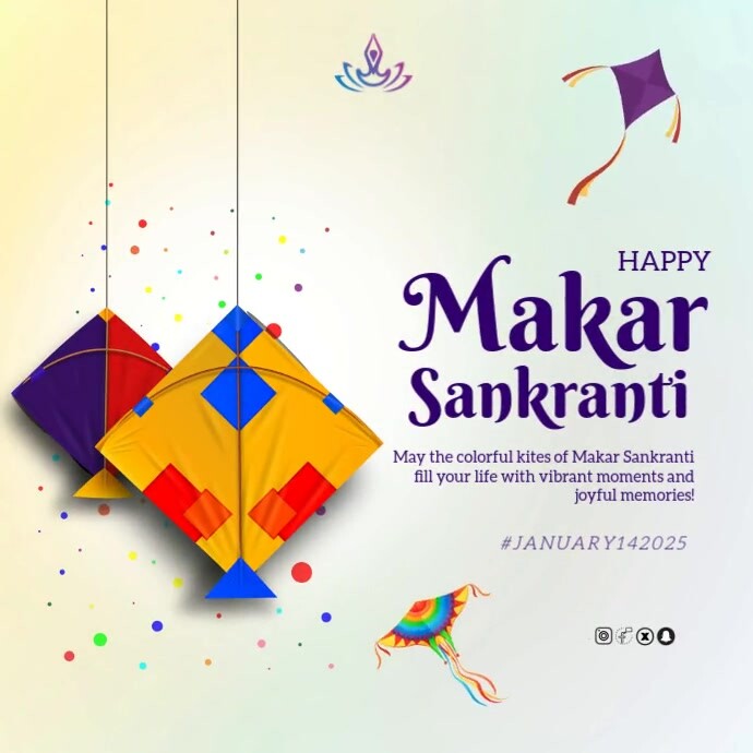 makar sankranti Instagram Post template