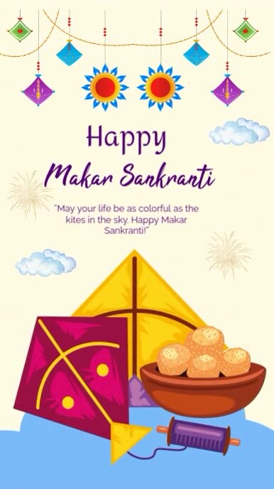 makar sankranti Instagram Story template