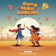Makar Sankranti Instagram Post template