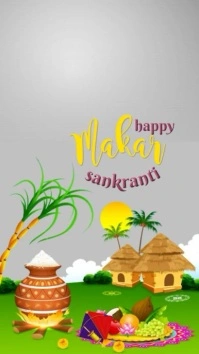 makar sankranti Digital Display (9:16) template