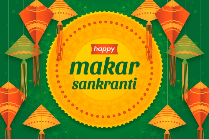 Makar Sankranti Plakat template