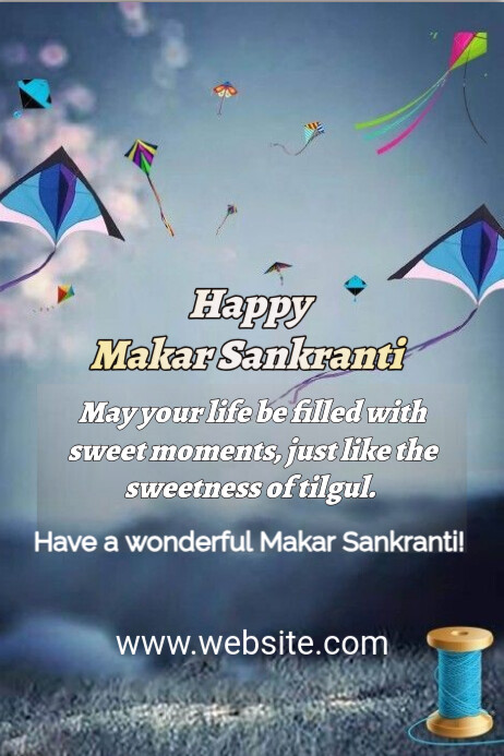Makar Sankranti Poster template