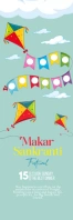 Makar Sankranti Kite Fest 2024 Banner 2' × 6' template