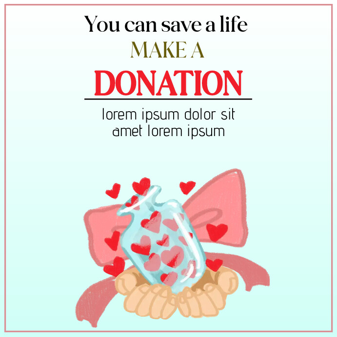 Make a donation , poster Template | PosterMyWall