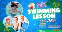 Make a Splash: Kids Swimming Lessons Now Open! Facebook Shared Image template