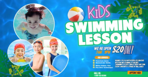 Make a Splash: Kids Swimming Lessons Now Open! Gambar Bersama Facebook template