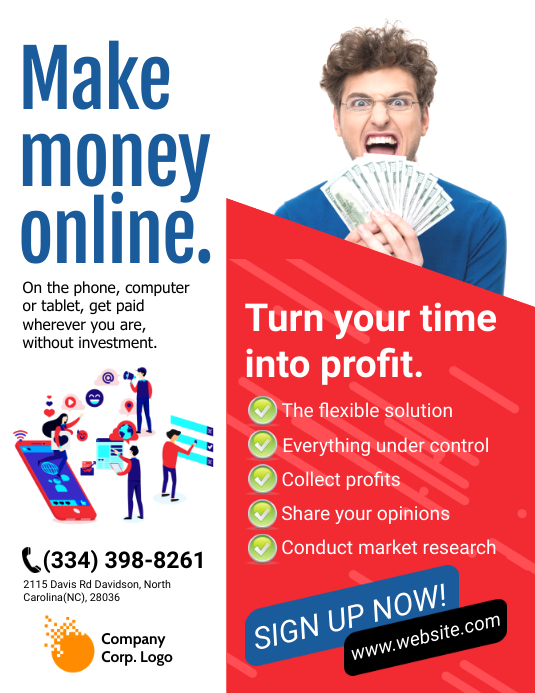 Make Money Online Flyer Template PosterMyWall