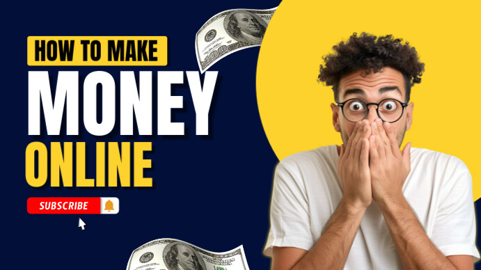 Copy of Make money online YouTube thumbnail template | PosterMyWall