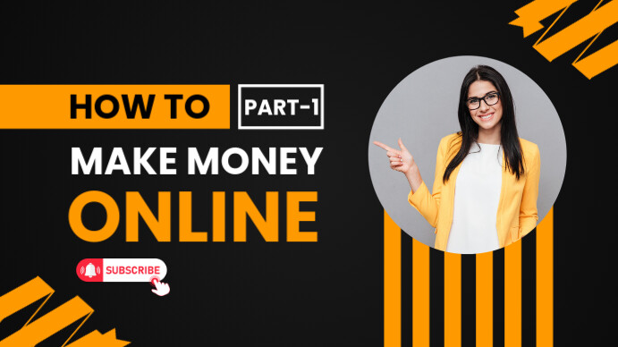 Make money online YouTube thumbnail template
